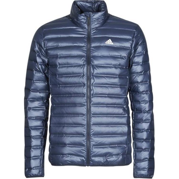 adidas Navy Logo Printed High-Neck Zip-Up Jacket DZ1391