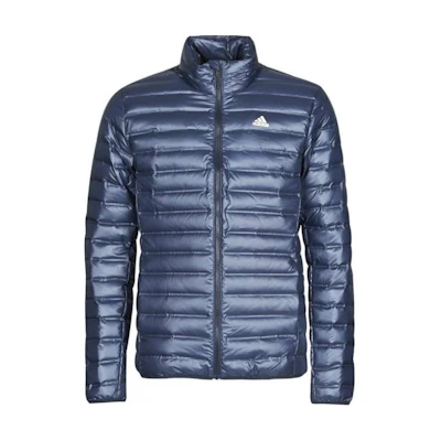adidas Navy Logo Printed High-Neck Zip-Up Jacket DZ1391