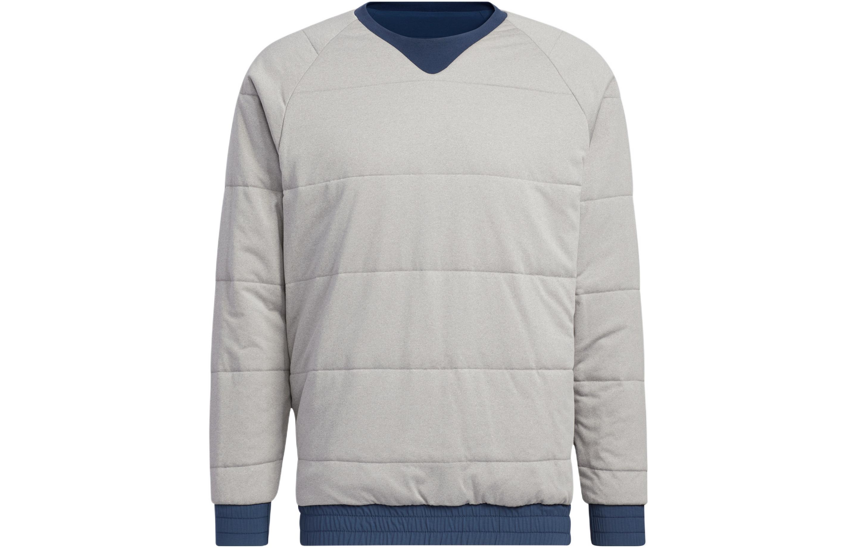 adidas Navy Patchwork Pullover Athletic Jacket with Elastic Hem HG3259