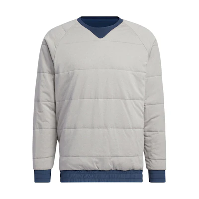 adidas Navy Patchwork Pullover Athletic Jacket with Elastic Hem HG3259