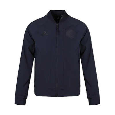 adidas Navy Raglan Logo Zip-Up Baseball Jacket EH3826
