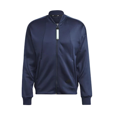 adidas Navy Solid Color Zip-Up Long-Sleeve Sports Jacket IC3764