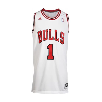 adidas NBA Derrick Rose Bulls #1 Swingman Basketball Jersey White Unisex U08972