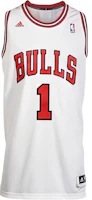 Order adidas NBA 德里克·羅斯 公牛隊 #1 搖擺人籃球球衣 白色 男女款 U08972