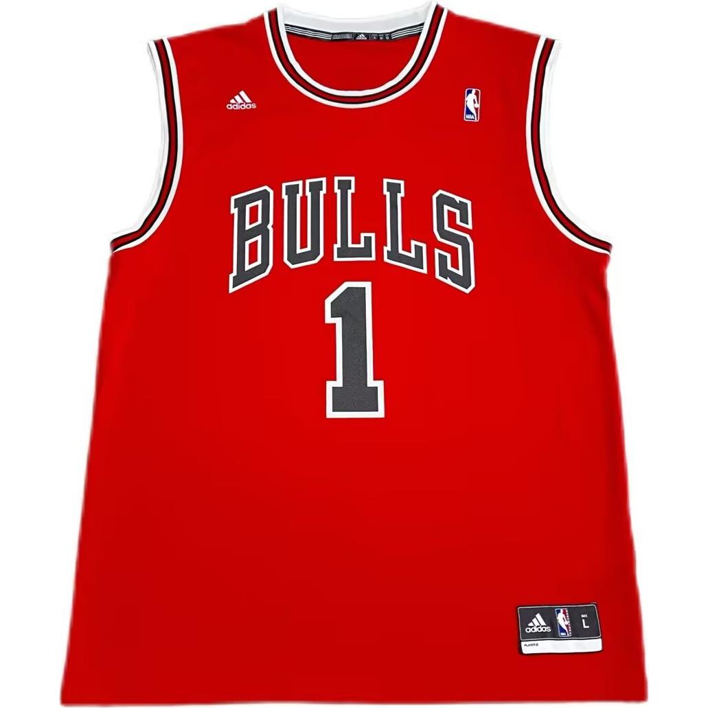 Order adidas NBA Derrick Rose Chicago Bulls #1 Jersi Replika Merah Unisex. 7818A-300-AEB1062