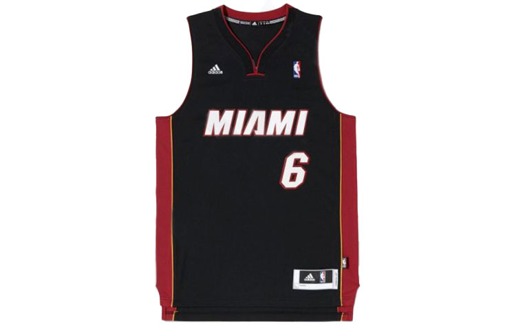 Order adidas NBA 球衣 LeBron James SW 球迷版 邁阿密熱火 #6 籃球背心 黑色 L76194