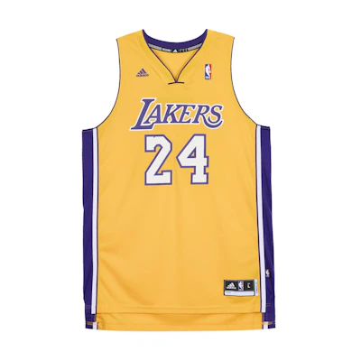 adidas NBA Kobe Bryant 10-11 Lakers Gold Home Swingman Jersey Unisex Yellow Purple K9836