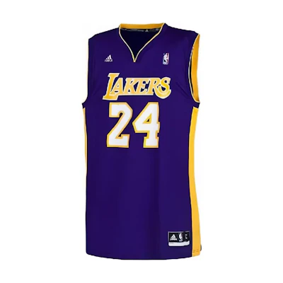 adidas NBA Kobe Lakers #24 Los Angeles Away Jersey Unisex Sleeveless Purple Gold AEB836