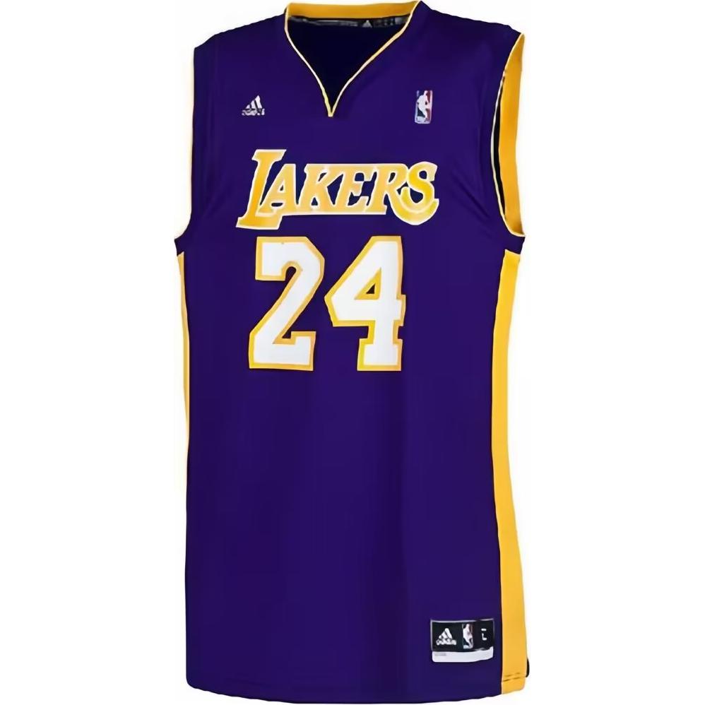 Order adidas NBA Kobe Lakers #24 Los Angeles Jersi Unisex Ungu Emas Tanpa Lengan AEB836