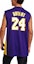 Shop adidas NBA Kobe Lakers #24 Los Angeles Jersi Unisex Ungu Emas Tanpa Lengan AEB836