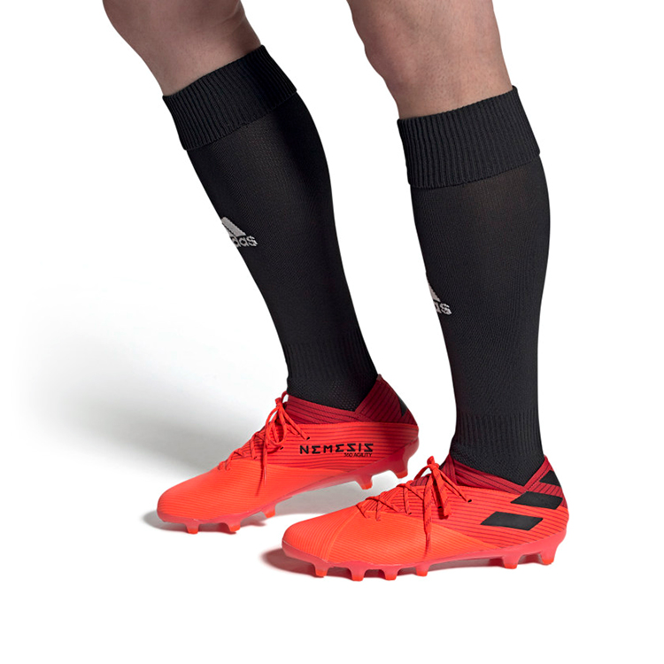 Sizing adidas Nemeziz 19.1 Kunstgras Voetbalschoenen ''Oranje Zwart'' EH0561