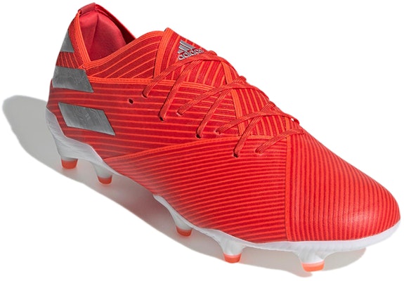 adidas Nemeziz 19.1 FG 'Merah Aktif Perak' F34408 Lookbook adidas Nemeziz 19.1 FG 'Merah Aktif Perak' F34408