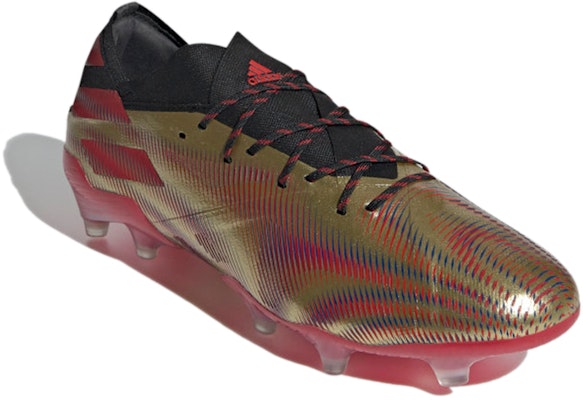阿迪达斯 Nemeziz Messi.1 FG '张力带-金属金' 足球鞋 FY0758 Lookbook 阿迪达斯 Nemeziz Messi.1 FG '张力带-金属金' 足球鞋 FY0758