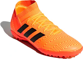 Lookbook 阿迪達斯 Nemeziz Tango 18.3 TF 草地 防滑耐磨抗衝擊 足球鞋 橙黑色