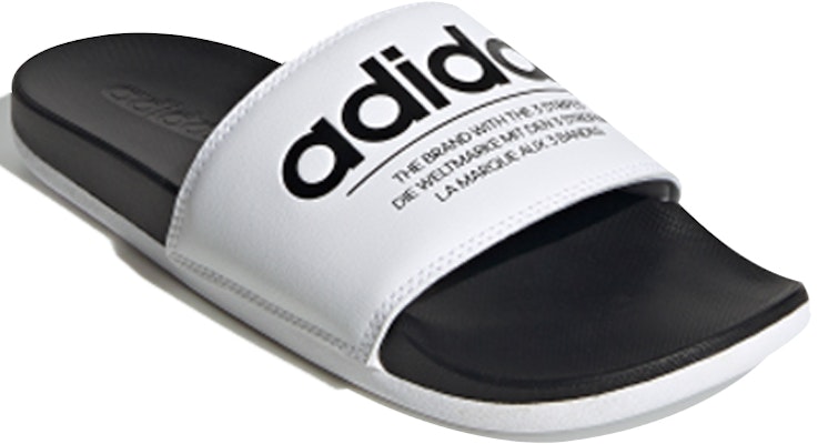 adidas neo Adilette Comfort 白黑字 拖鞋 Lookbook adidas neo Adilette Comfort 白黑字 拖鞋
