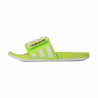 adidas neo Adilette Fluorescent Green Slippers