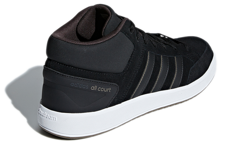 Shop adidas neo All Court Mid 中筒休閒板鞋 黑