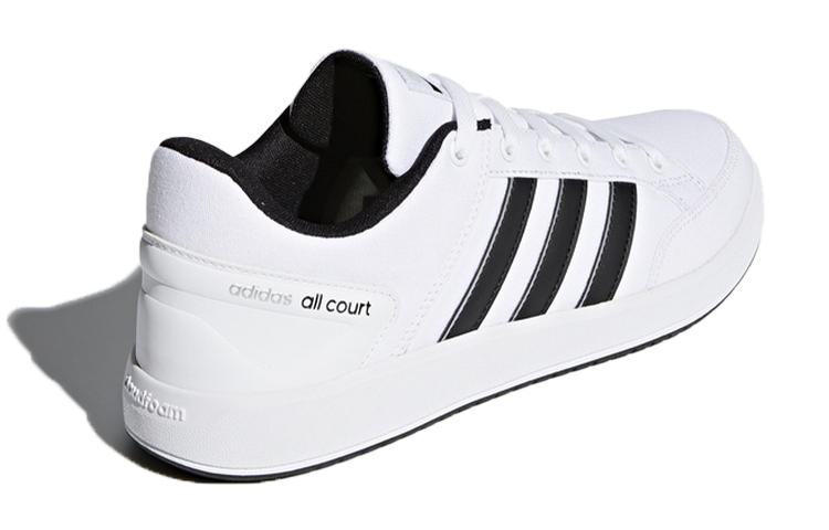 Shop adidas neo All Court 低筒 板鞋 男款 白黑