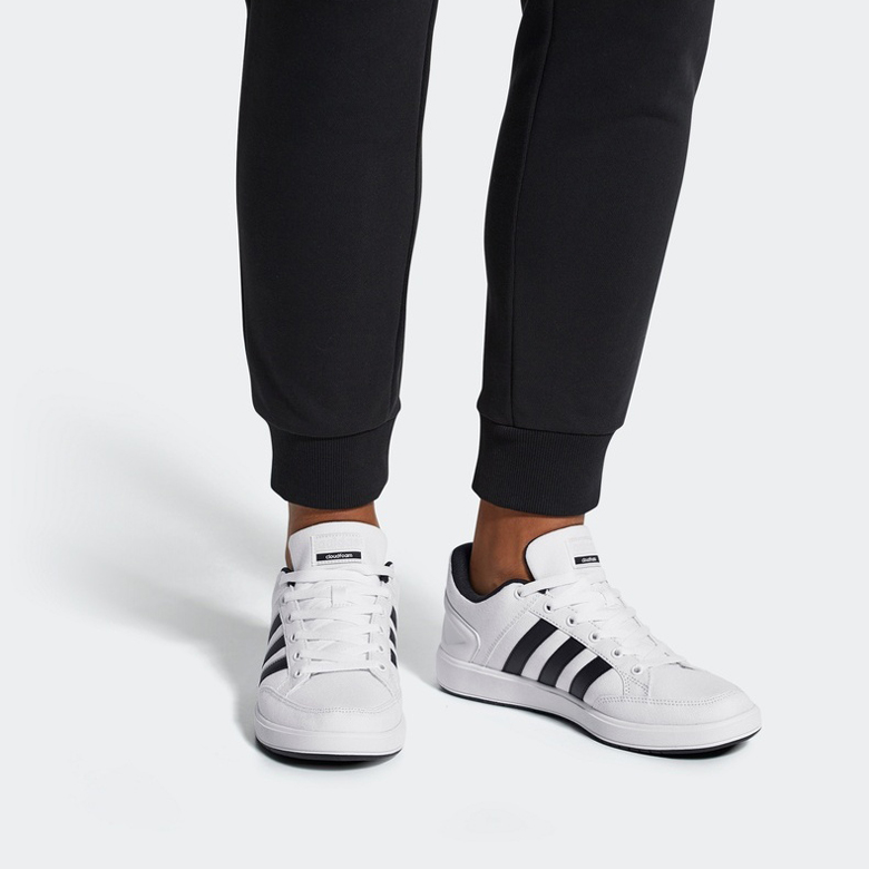 Sizing adidas neo All Court 低筒 板鞋 男款 白黑