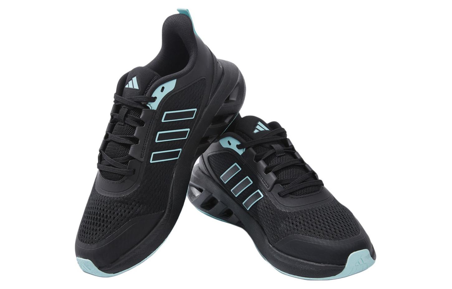 Lookbook アディダス ネオ オールデイ パワー 黒/ティール JQ2245