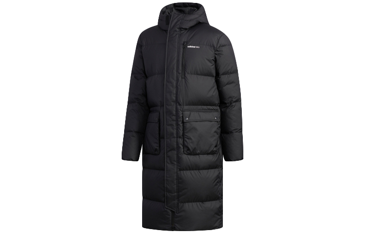 adidas NEO Black High Neck Long Down Jacket Winter Coat EI4436