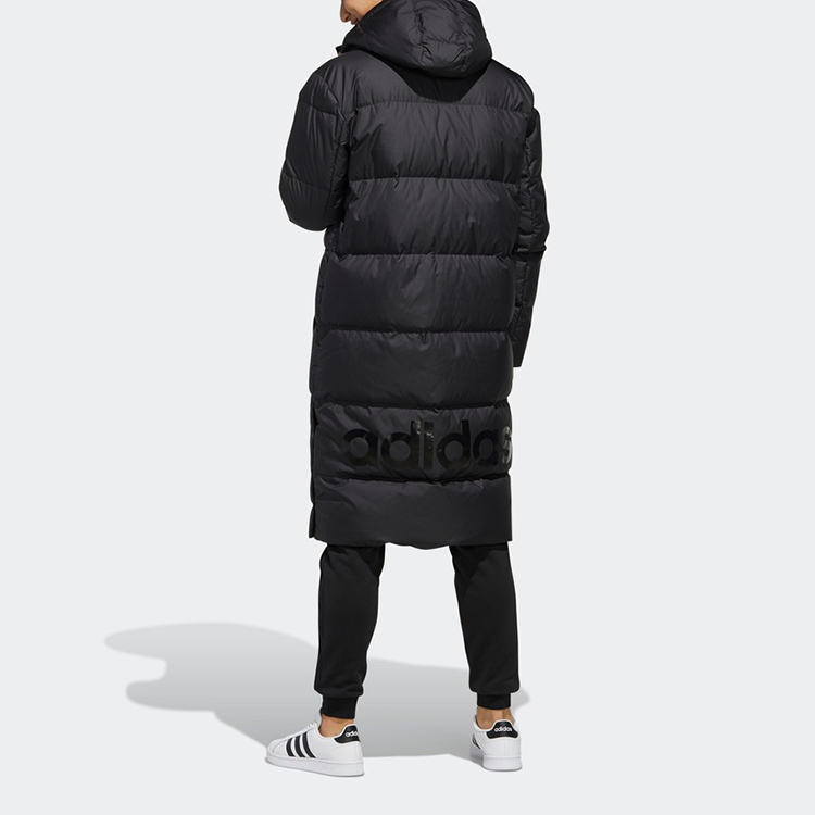Purchase adidas NEO Black High Neck Long Down Jacket Winter Coat EI4436
