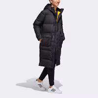 Sizing adidas NEO 黑色高領長版羽絨外套冬季大衣 EI4436