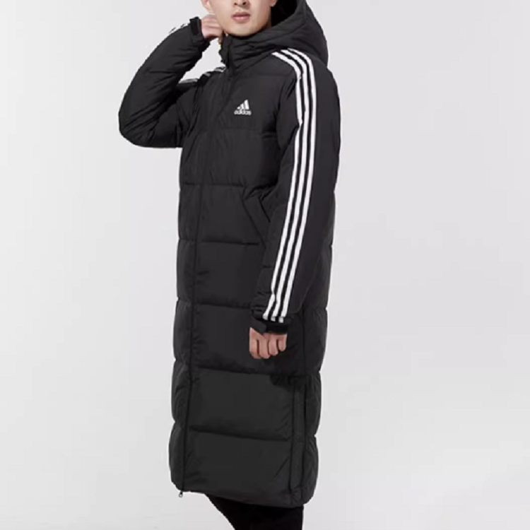 Purchase adidas NEO Black Hooded Long Down Jacket Winter Casual Warm Coat H45242