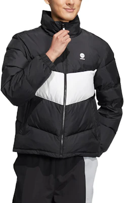 adidas Neo 黑色標誌印花拉鍊羽絨外套 男女長袖款式. HM6173 Lookbook adidas Neo 黑色標誌印花拉鍊羽絨外套 男女長袖款式. HM6173