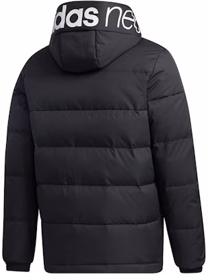阿迪达斯Neo黑色冬季连帽羽绒服 GJ8815 Lookbook 阿迪达斯Neo黑色冬季连帽羽绒服 GJ8815