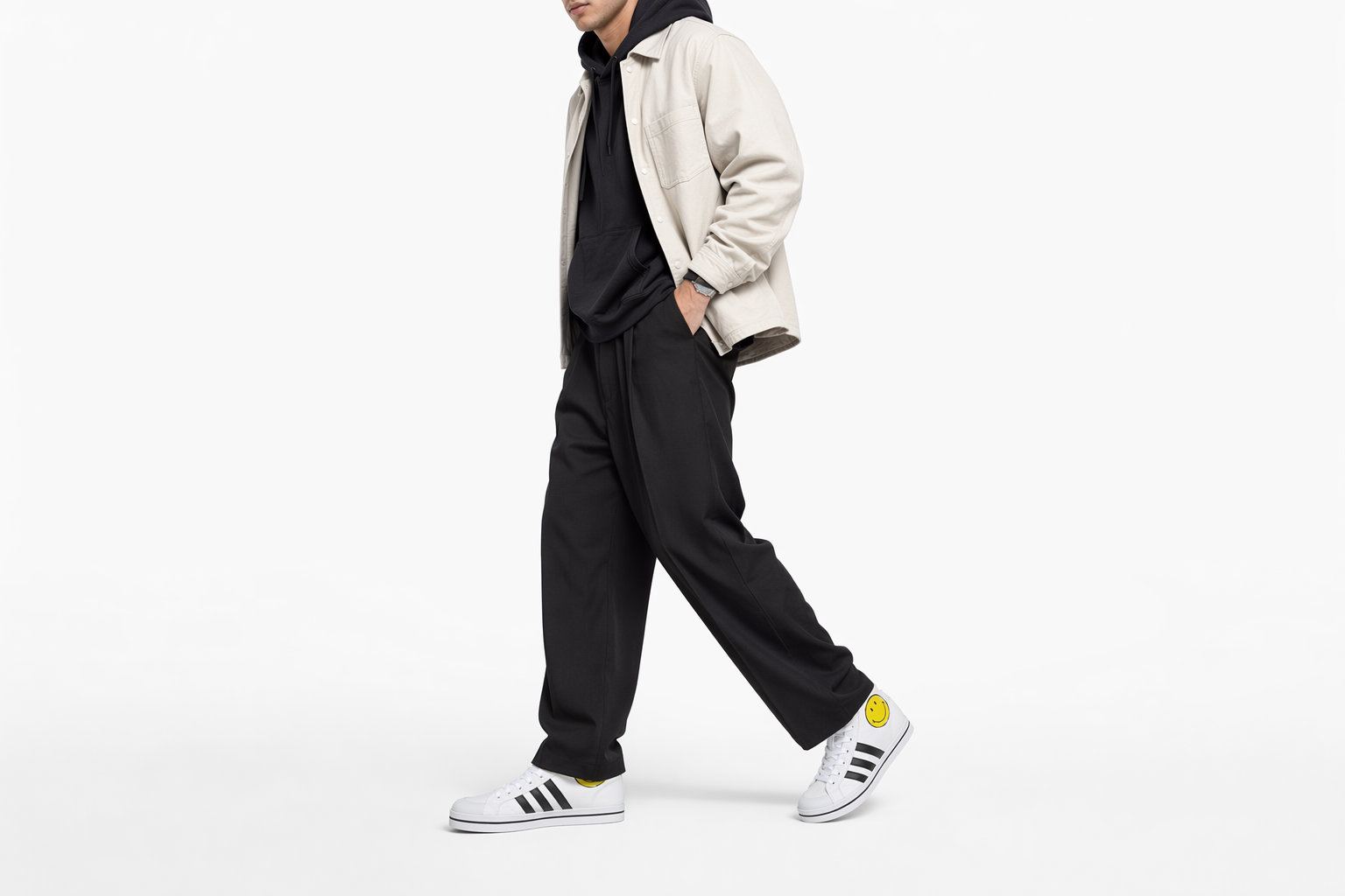 Order adidas Neo Bravada Mid Smiley Face Weiß/Gelb/Schwarz G54949