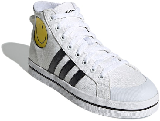 adidas neo Bravada Mid Smiley Face White/Yellow/Black G54949 Lookbook adidas neo Bravada Mid Smiley Face White/Yellow/Black G54949