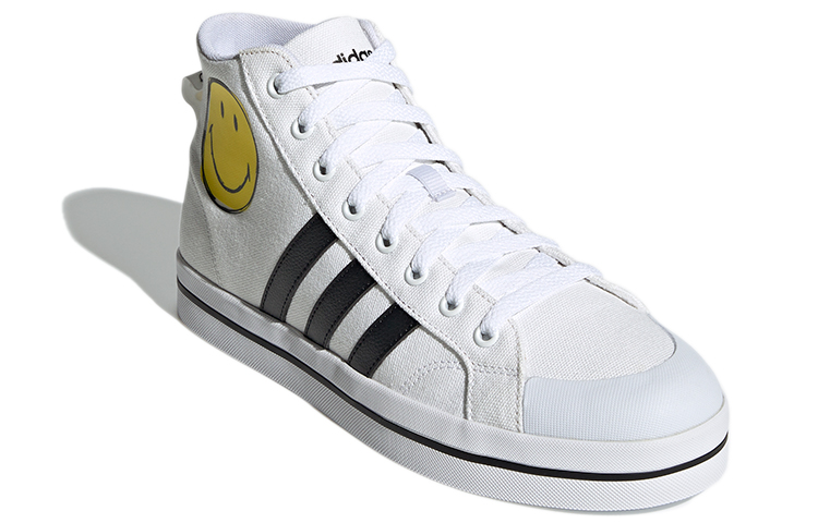 Shop adidas Neo Bravada Mid Smiley Face Weiß/Gelb/Schwarz G54949