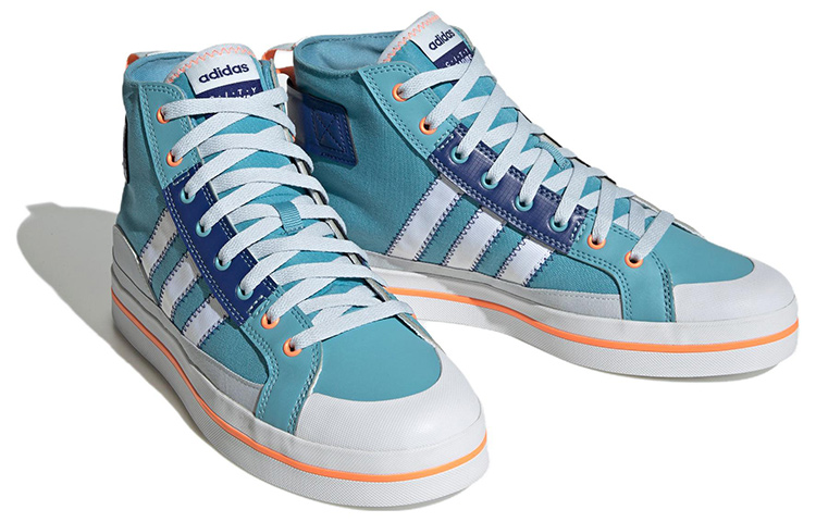 Lookbook adidas neo City Canvas Hi 'Biru Putih Oranye' HQ4620