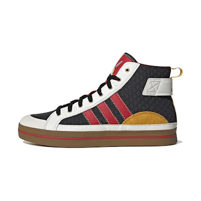 adidas neo City Canvas Hi 'White Red Black'