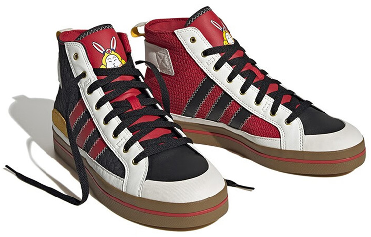 Lookbook adidas neo City Canvas Hi 'Putih Merah Hitam' ID9695