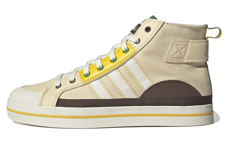 adidas neo City Canvas Hi 'White Yellow' HQ4625