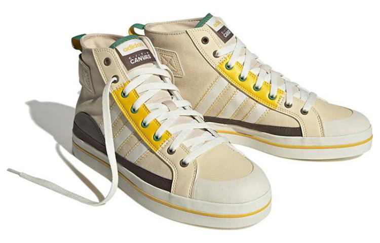 Lookbook adidas neo City Canvas Tinggi 'Putih Kuning' HQ4625
