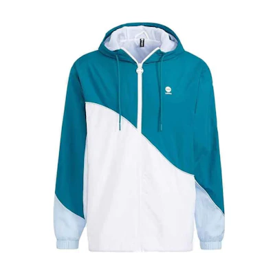 adidas Neo Colorblock Logo Hoodie Jacket Blue HD4628