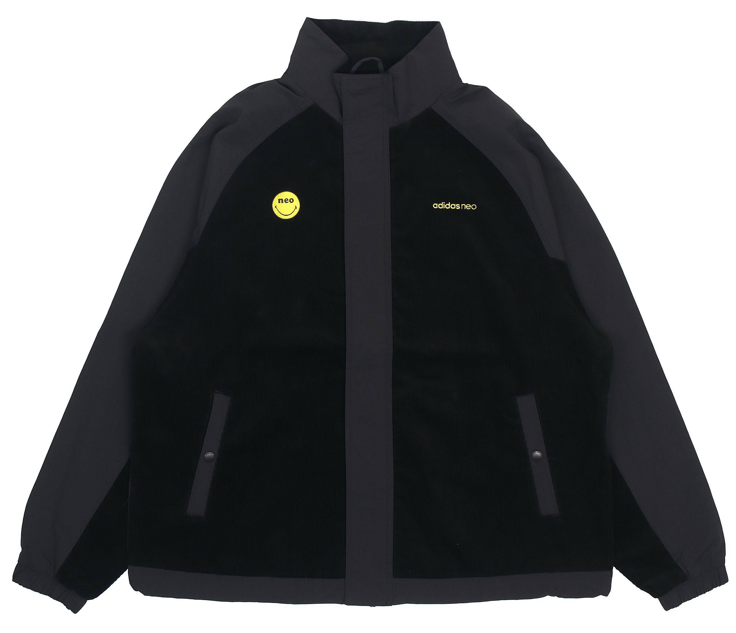 adidas Neo Corduroy Retro Colorblock Jacket Black H58046