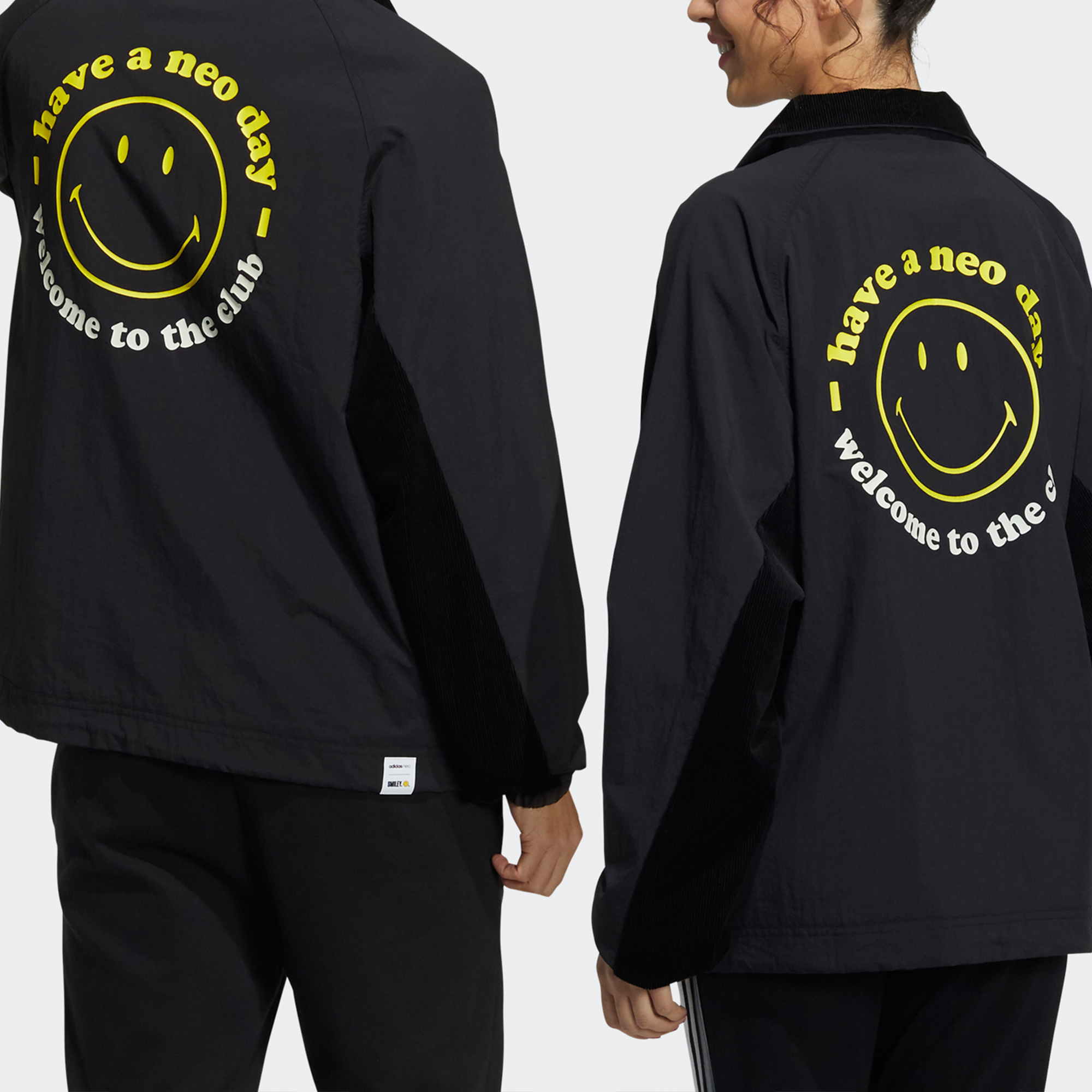 adidas Neo Corduroy Retro Colorblock Jacket Black H58046 圖 5