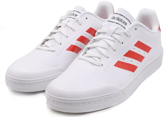 adidas Neo Court 70s ''Bianco Rosso Brillante'' F34474 Lookbook adidas Neo Court 70s ''Bianco Rosso Brillante'' F34474
