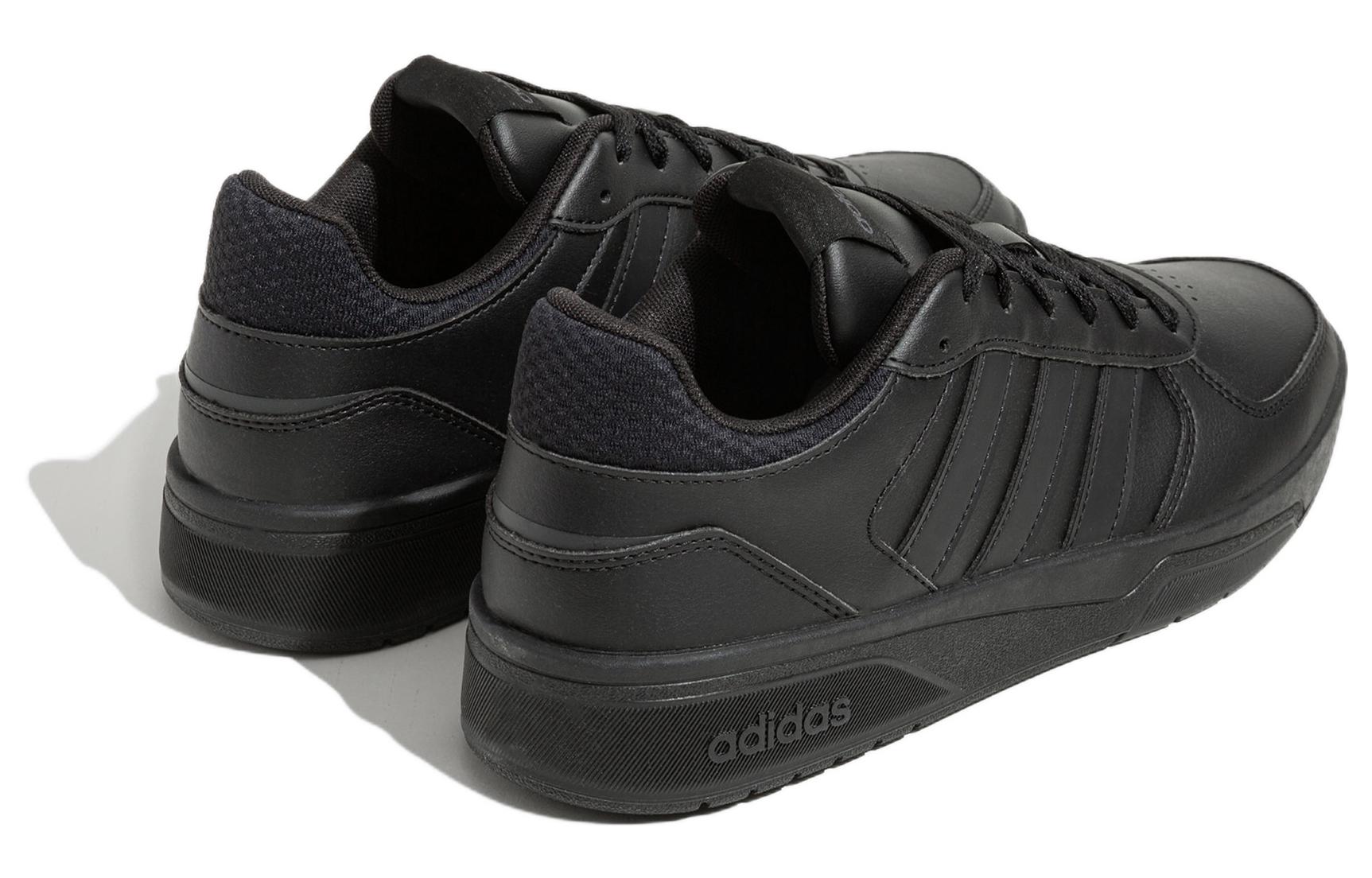 Shop adidas neo Courtbeat 防滑耐磨 低筒 板鞋 黑色