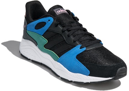 adidas neo Crazychaos 減震防滑 低筒 跑步鞋 男款 黑藍綠 Lookbook adidas neo Crazychaos 減震防滑 低筒 跑步鞋 男款 黑藍綠