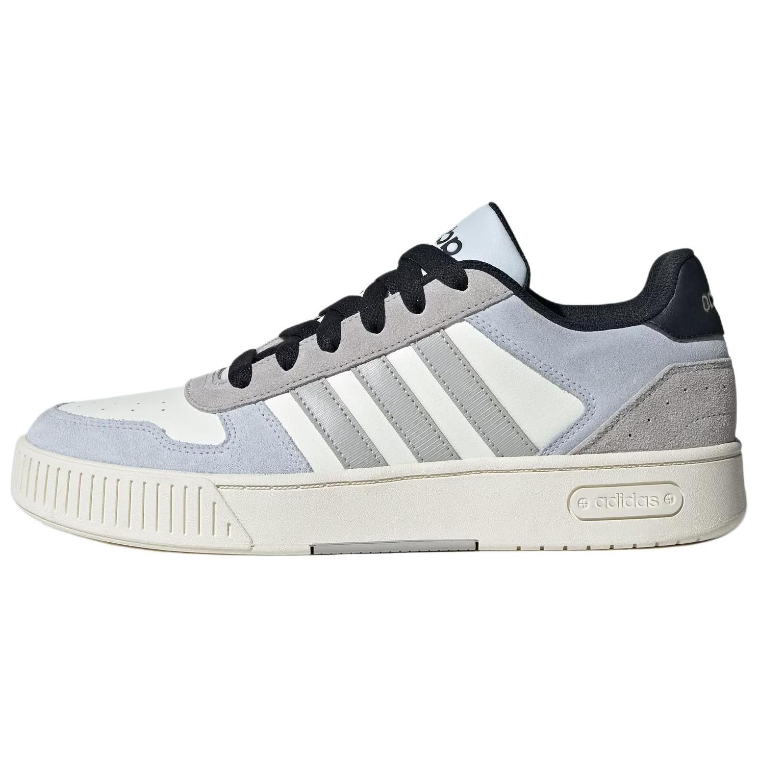 adidas Neo D-Pad Low-Top Sneakers White/Grey/Blue Casual Leather Shoes JR8327