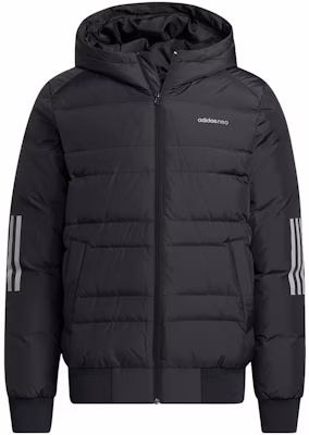 adidas Neo Down Metallic 3-Stripes Puffer Jacket Black Winter Wear H45283 Buy adidas Neo Down Metallic 3-Stripes Puffer Jacket Black Winter Wear H45283