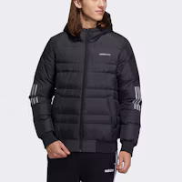 Lookbook adidas Neo Down Metallic 3-Stripes Puffer Jacket Black Winter Wear H45283