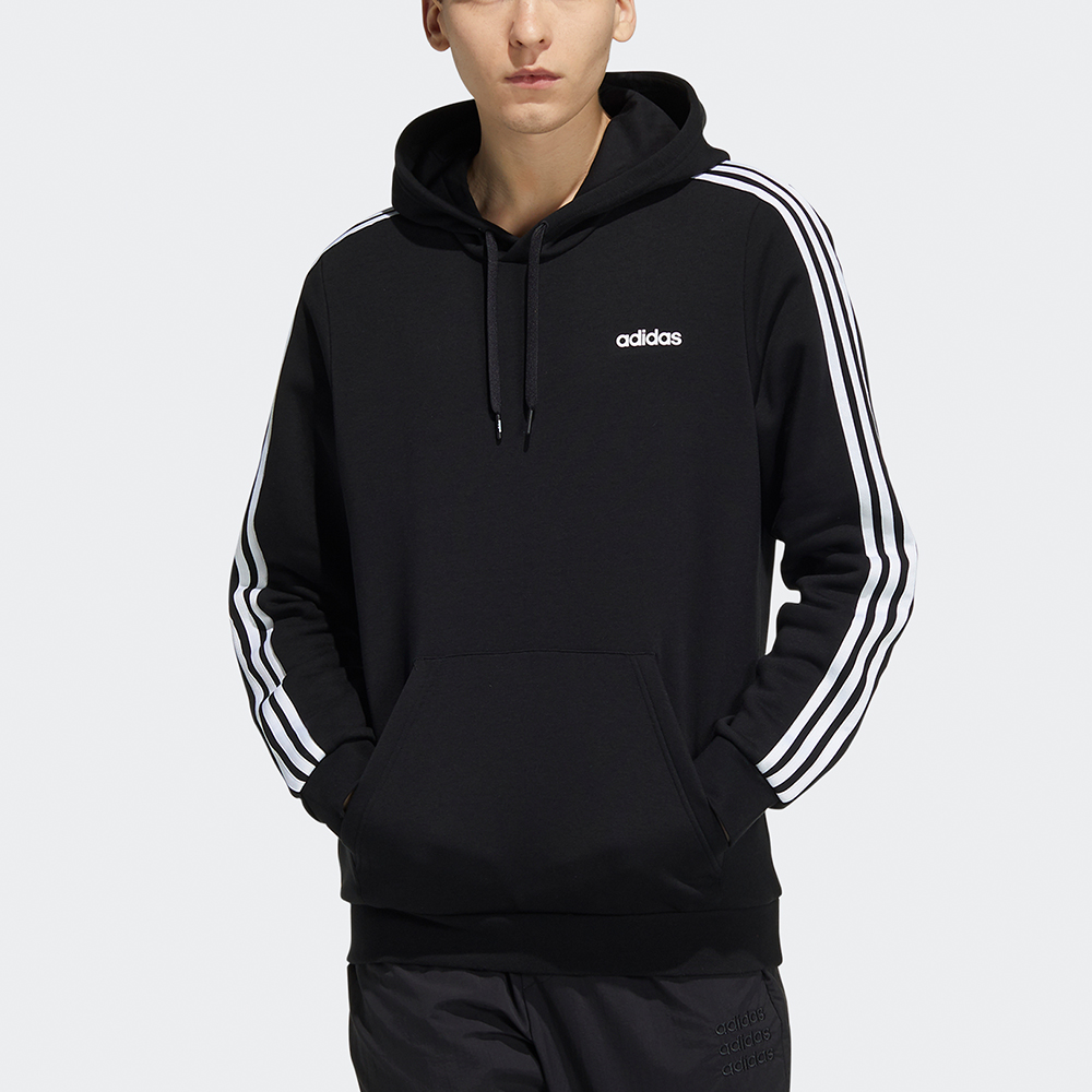 Lookbook adidas neo Fleece Hoodie Black - Casual Sports Pullover H14202