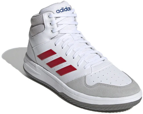 adidas neo gametalker 復古 防滑耐磨 高筒 滑板鞋 男款 白灰紅拼色 Order adidas neo gametalker 復古 防滑耐磨 高筒 滑板鞋 男款 白灰紅拼色