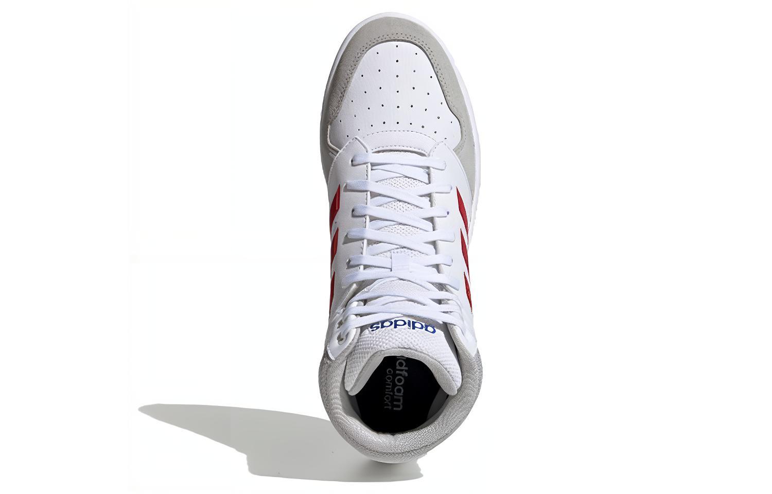 Shop adidas neo gametalker 復古 防滑耐磨 高筒 滑板鞋 男款 白灰紅拼色